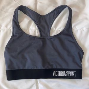 Victoria’s Secret VSX Unlined Compression Sports Bra Size Small Grey Sporty Cute